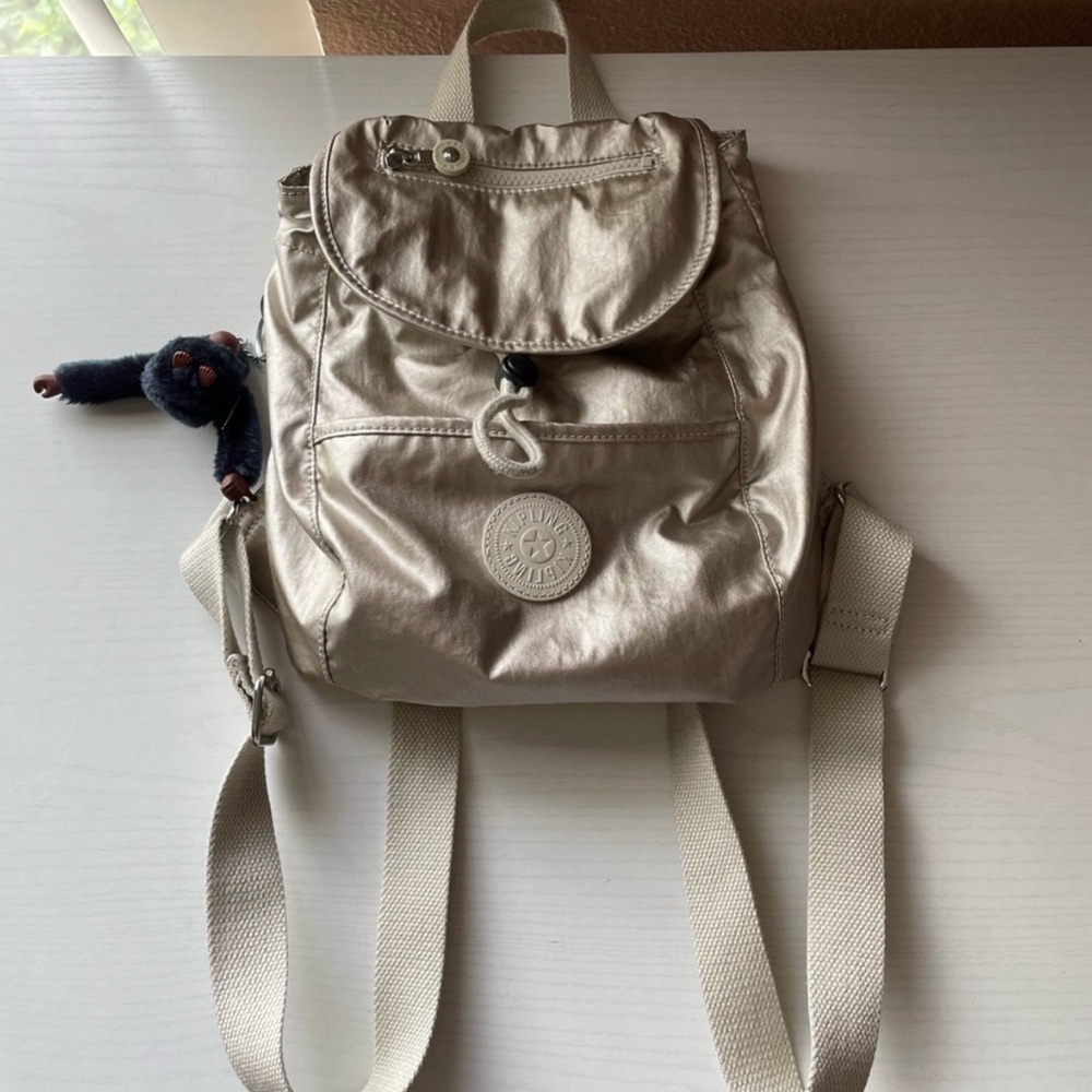 Kipling metallic mini backpack